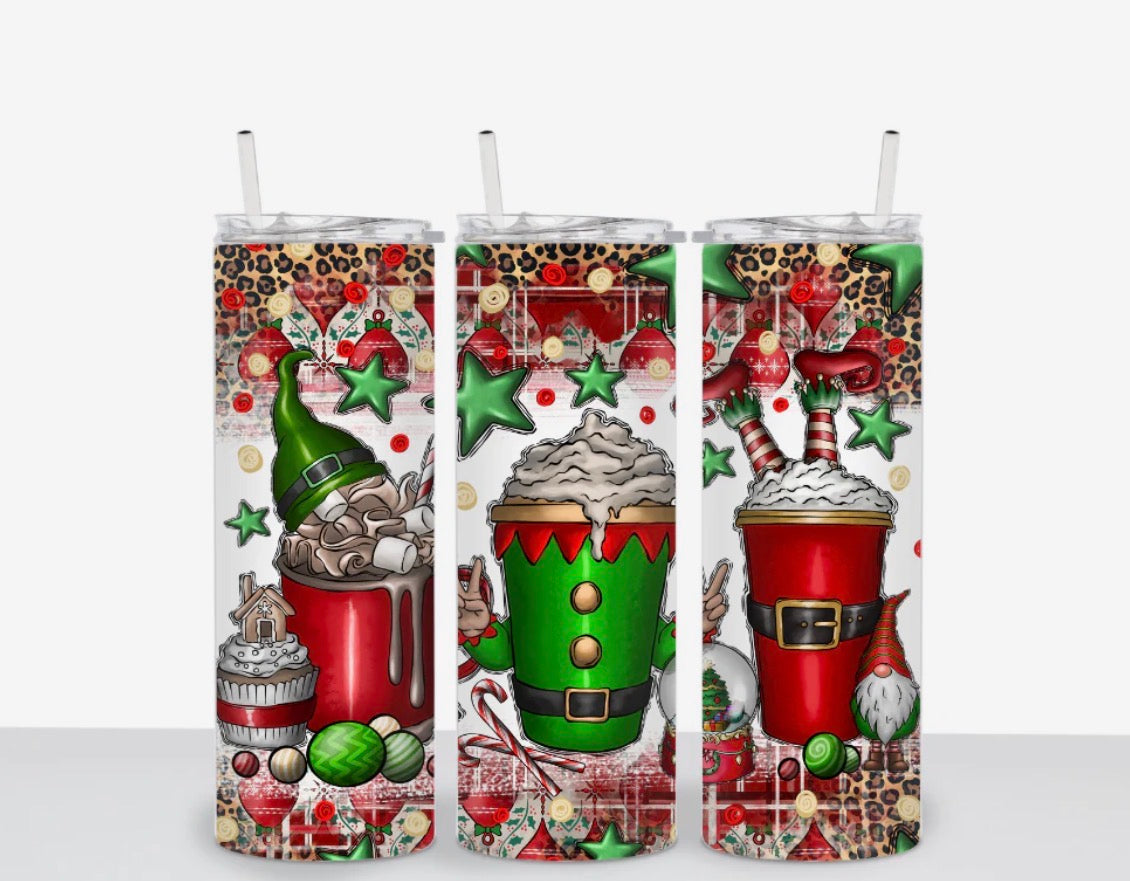 Silly Gnome Christmas Tumblers