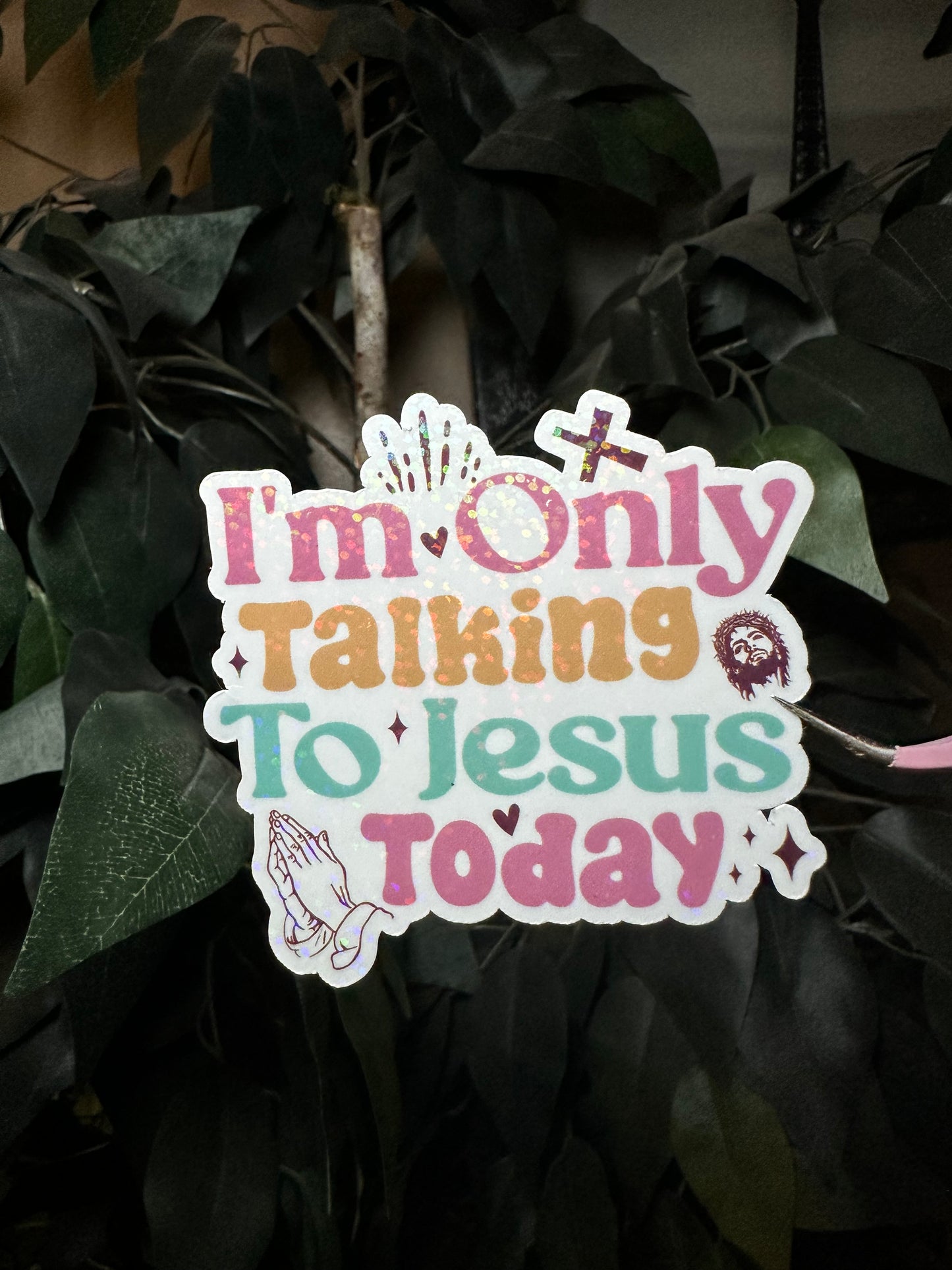 Talking To Jesus Sticker