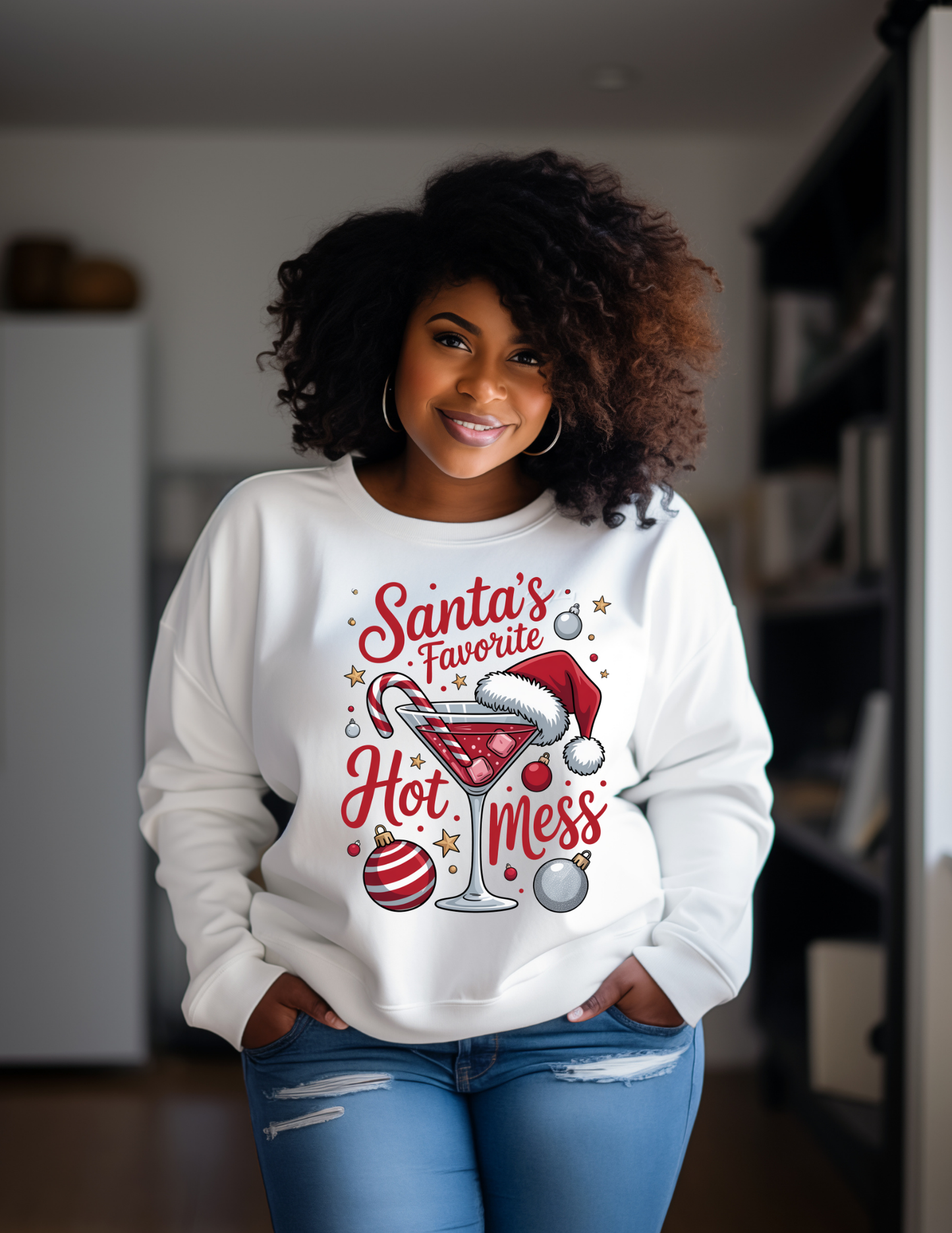 Santas Hot Mess Sweatshirt
