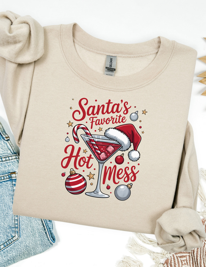 Santas Hot Mess Sweatshirt