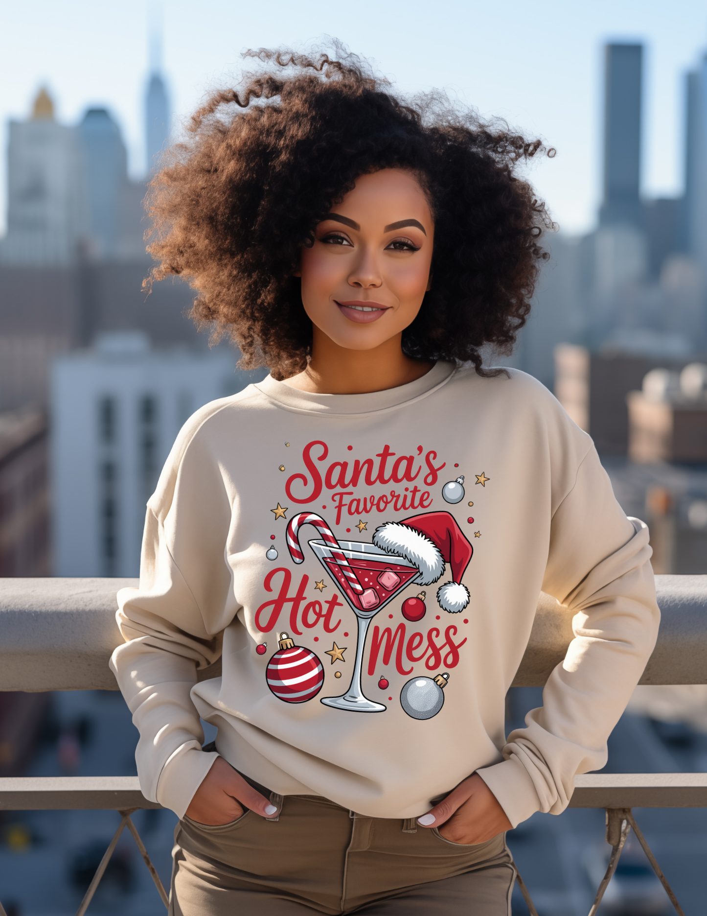 Santas Hot Mess Sweatshirt