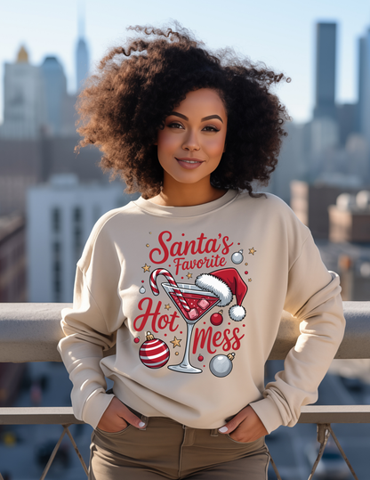 Santas Hot Mess Sweatshirt