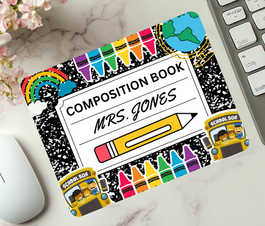 Rainbow And Bus Mouse Pad