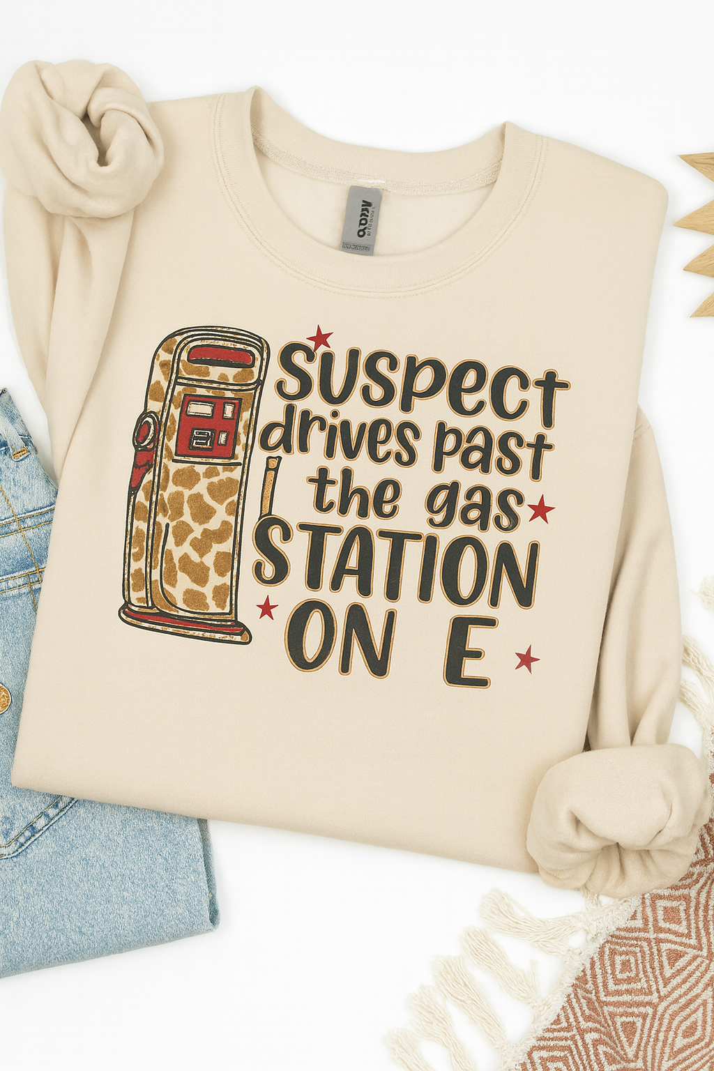 Funny Gas Station On E Sweatshirt
